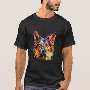 Duitse Herder Grappige Hond Kubisme Liefde Moeder T-shirt