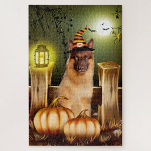 Duitse herder Halloween legpuzzel