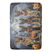 Duitse herder Halloween Spooky Badmat (Voorkant Verticaal)
