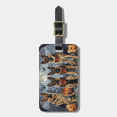 Duitse herder Halloween Spooky Bagagelabel (Voorkant verticaal)