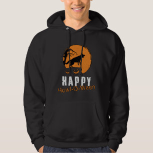 Duitse herder Happy Howl-O-Ween Grappig Hoodie