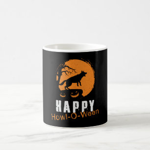 Duitse herder Happy Howl-O-Ween Grappig Koffiemok