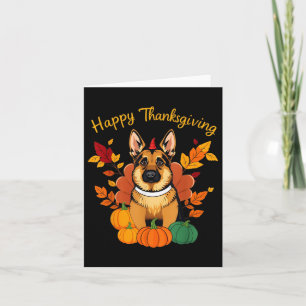 Duitse Herder Happy Thanksgiving Turkije Dog Herfs Kaart