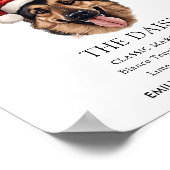 Duitse herder hond bruiloft handtekening Drink tek Poster (Hoek)