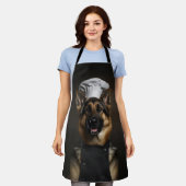Duitse herder hond chef schort (Gedragen)