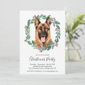 Duitse Herder Hond Elegant Kerstfeest Kaart (Staand voorkant)