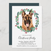Duitse Herder Hond Elegant Kerstfeest Kaart (Voorkant / Achterkant)