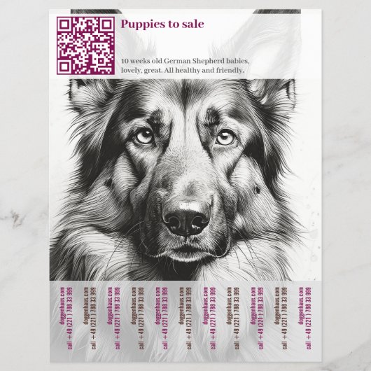Duitse herder hond flyer (Voorkant)
