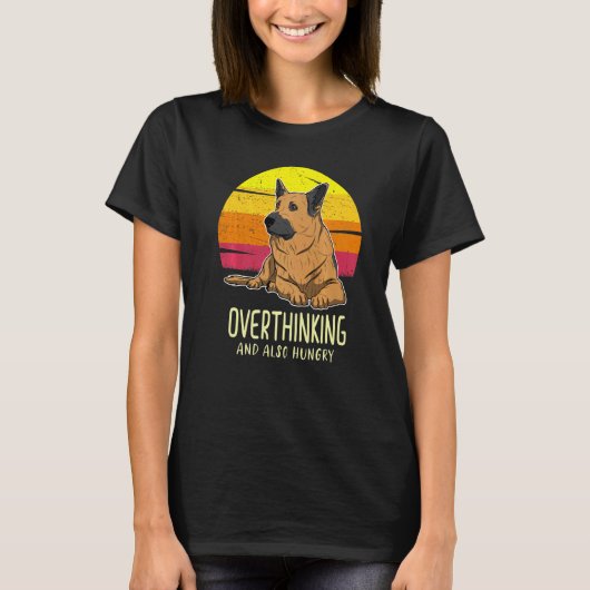 Duitse Herder Hond GSD Sunset 37 T-shirt (Voorkant)