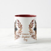 Duitse herder hond herfst krans mok (Midden)