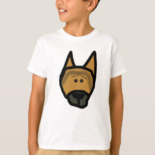 Duitse herder hond hoofd 2 sided.png t-shirt