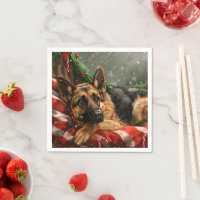 Duitse herder hond Kerstmis Feestelijk