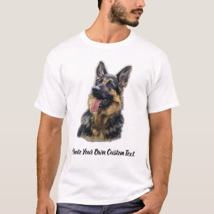 Duitse Herder Hond Maak Uw Eigen Aangepaste Tekst T-shirt