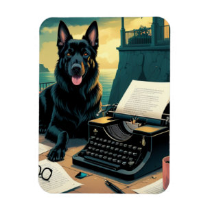 Duitse Herder Hond meneer vintage Magneet