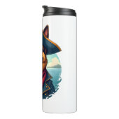 Duitse herder hond piraat thermosbeker (Geroteerd rechts)