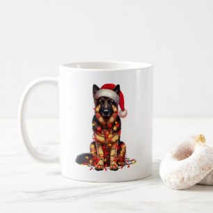 Duitse Herder Hond Puppy Kerstmis Koffiemok
