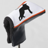 Duitse herder hond silhouet aangepaste Initialen Golfheadcover (3/4 voorkant)