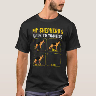 Duitse herder hond training gids herder mama papa t-shirt