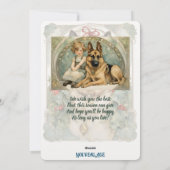 Duitse Herder Hond Vintage Kerstmis Kaart (Achterkant)