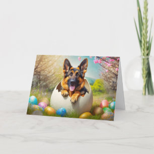 Duitse herder hond Vouw Kerstkaart Feestdagen Kaart