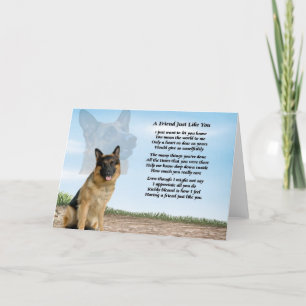 Duitse herder hond vriend gedicht kaart