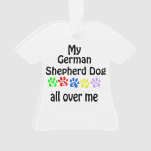 Duitse herder hond wandelingen ontwerp ornament