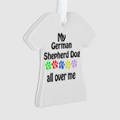 Duitse herder hond wandelingen ontwerp ornament (voorkant)