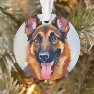 Duitse Herder Hond Watercolor Huisdier Ornament
