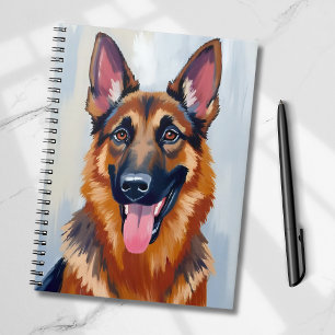 Duitse Herder   Hond Waterverf Huisdier  Notitieboek