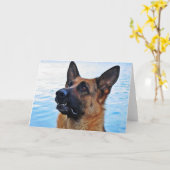Duitse Herder - Hondenkaart Kaart (Gele Bloem)