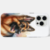 Duitse Herder in Aquarel Case-Mate iPhone Case (Achterkant (horizontaal))