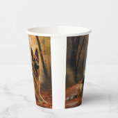 Duitse herder in herfst laat Herfst inspireren Papieren Bekers (Links)