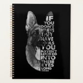 Duitse herder je gelooft niet dat ze zielen hebben planner (Voorkant)