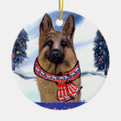 DUITSE HERDER KERAMISCH ORNAMENT (Voorkant)