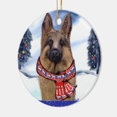 DUITSE HERDER KERAMISCH ORNAMENT (Links)