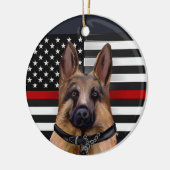 Duitse Herder Keramisch Ornament (Links)
