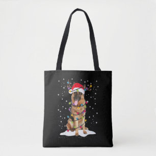 Duitse herder kerstboom licht pyjama hond draagtas