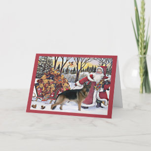 Duitse Herder Kerstman Kaart Santa Beren