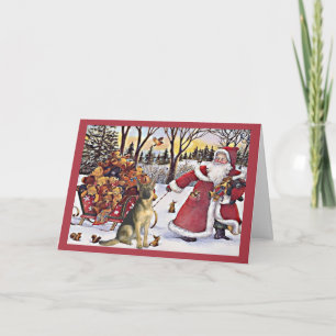 Duitse Herder Kerstman Kaart Santa Beren 4
