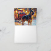 Duitse herder Kerstmis Feestelijk Seizoen Kaart (Binnen)