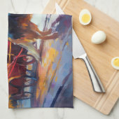 Duitse herder Kerstmis Feestelijk Seizoen Theedoek (Quarter Fold)