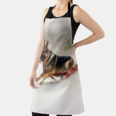 Duitse herder Kerstmis sneeuw winter Schort (Insitu)