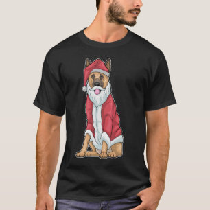 Duitse herder kerstmuts t-shirt