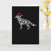 Duitse herder Kersttrui Dames Kerst Kaart (Gele Bloem)