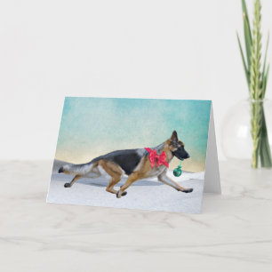Duitse herder kerstvakantie Kaart