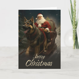 Duitse herder kerstvakantie kaart