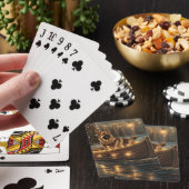 Duitse herder kerstvakantie reis pokerkaarten (Insitu)