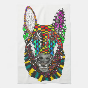 Duitse herder keukenhanddoek -