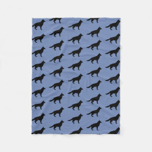 Duitse herder kiest kleur fleece deken