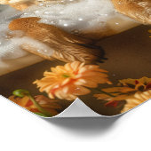 Duitse herder kunst, Duitse herder in badkuip Poster (Hoek)